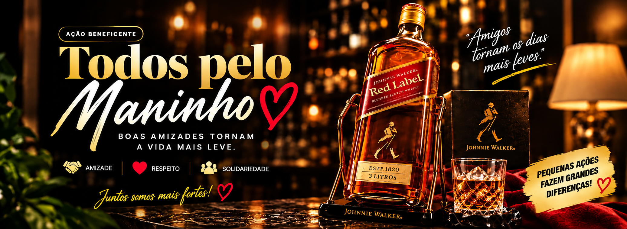 Johnnie Walker Red Label 3L - prêmio da Ação Maninho